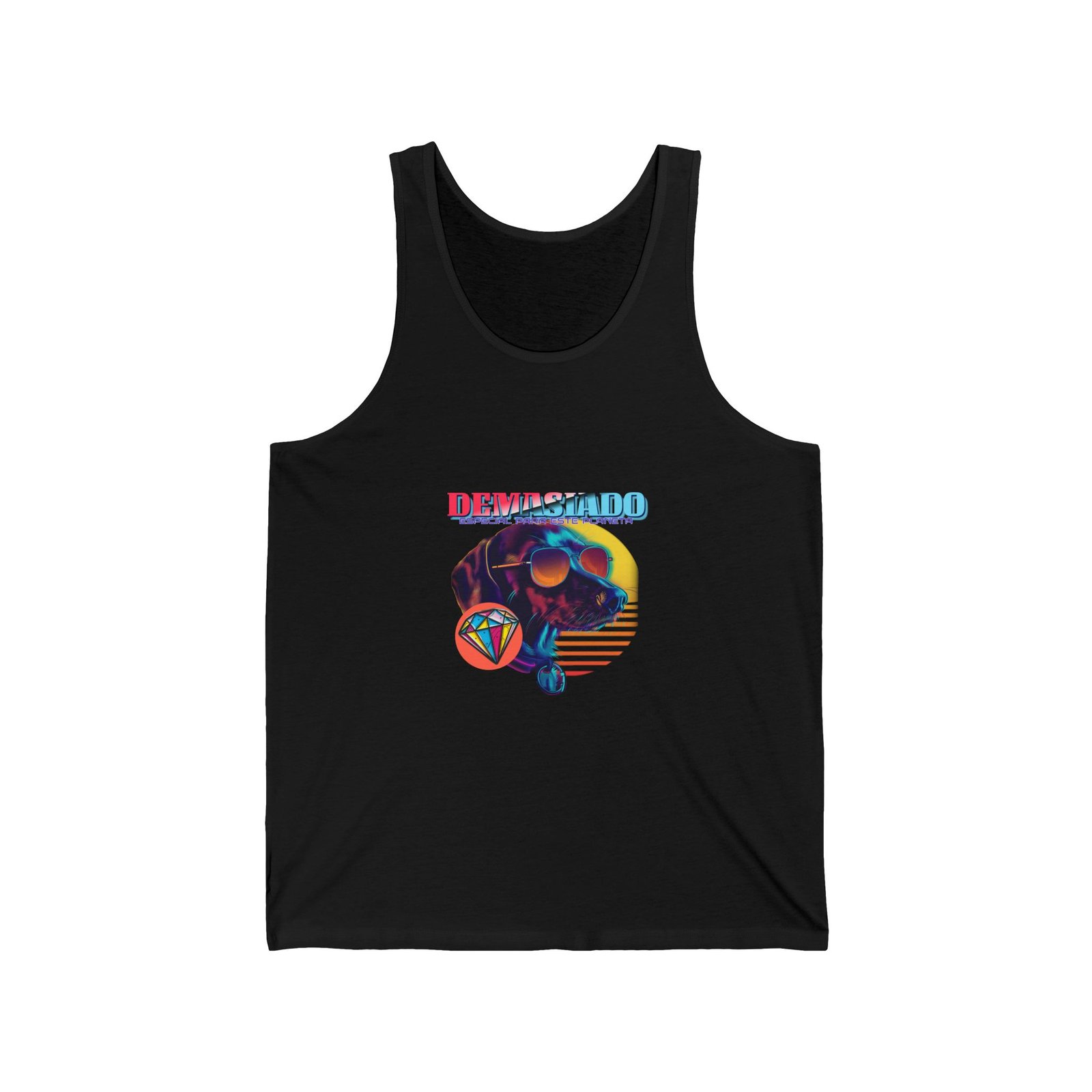 Demasiado Dog Stylish Cool Graphic Design - Tank Top