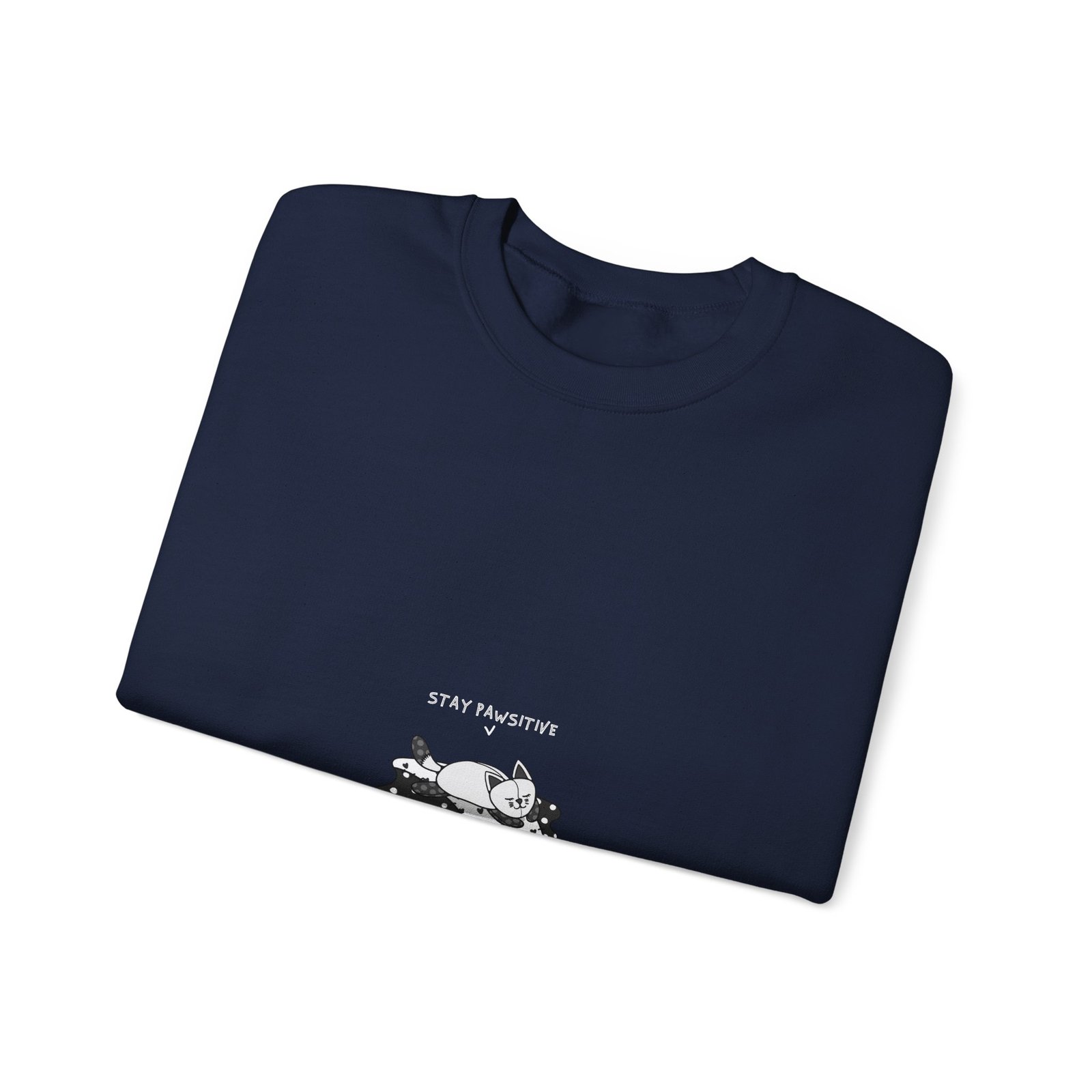 Stay Pawsitive Cat Hopeful Inspirational Design - Sweatshirt - Image 11