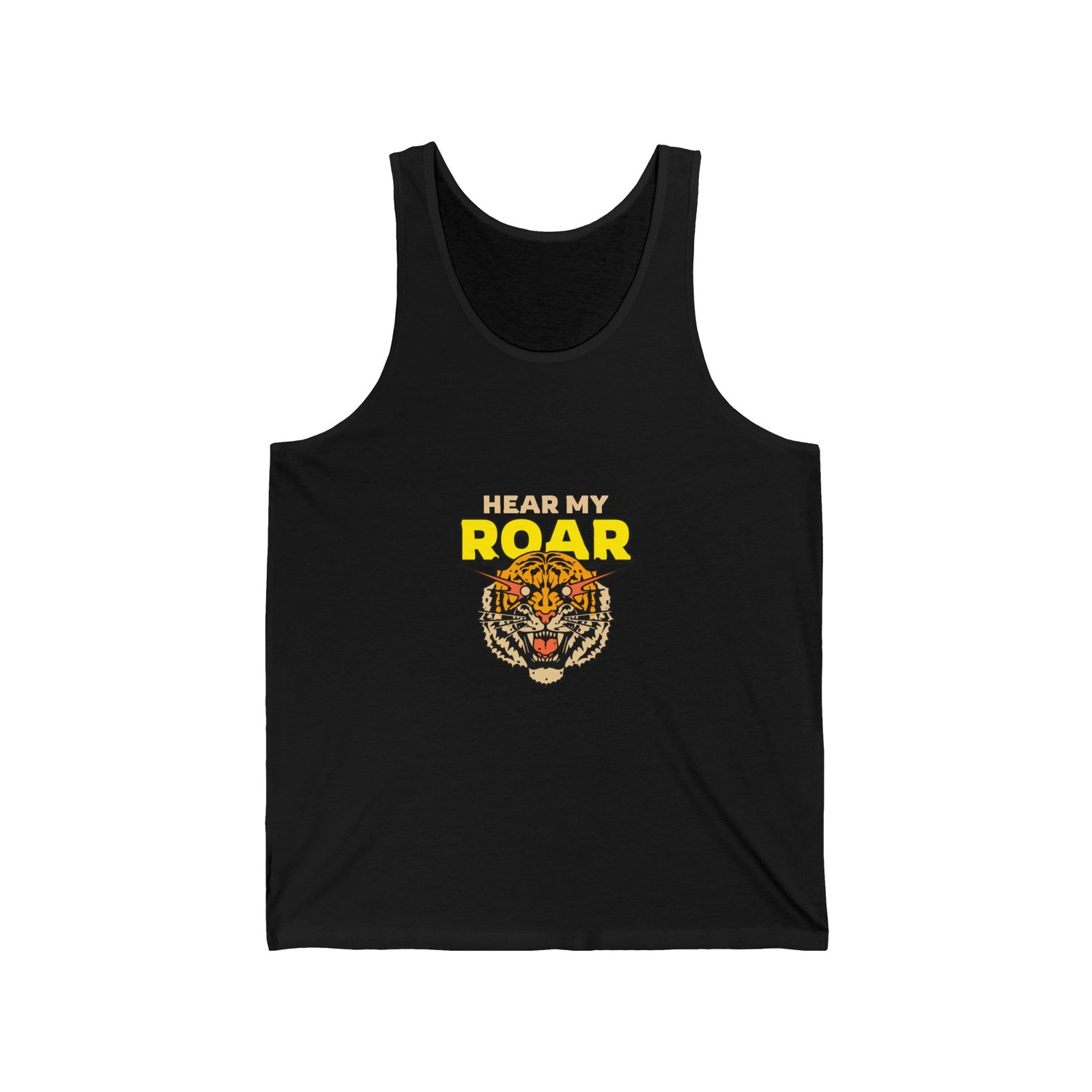 HEAR MY ROAR Fierce Tiger Bold Graphic Design - Tank Top