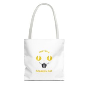 Funny Don’t Be a Scaredy Cat Cat Teasing Cartoon Design - Tote Bag