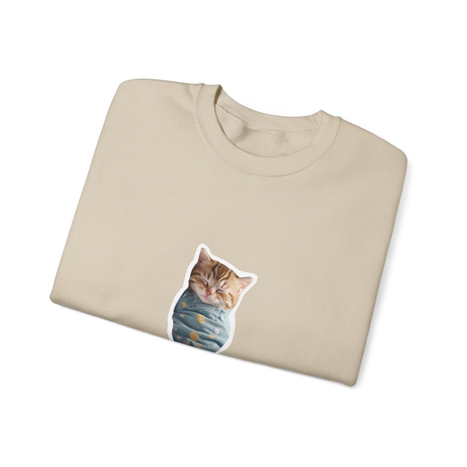 Cute Cat Illustration with "Lives Nap at a Time" Sleepy Theme - Sweatshirt - Image 7
