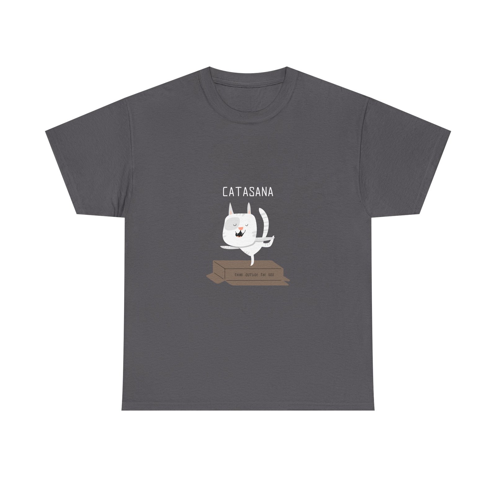 Cat in Asana Pose Peaceful Zen Meditation Design - T-shirt - Image 5