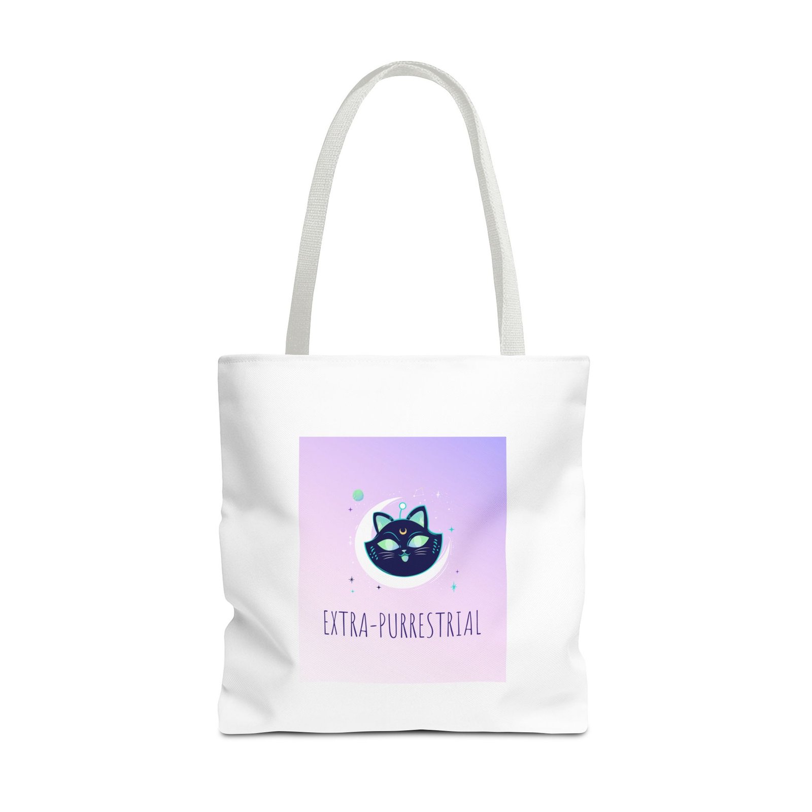 Extra Terrestrial Cat in Cosmic Space Design - Tote Bag - Image 9