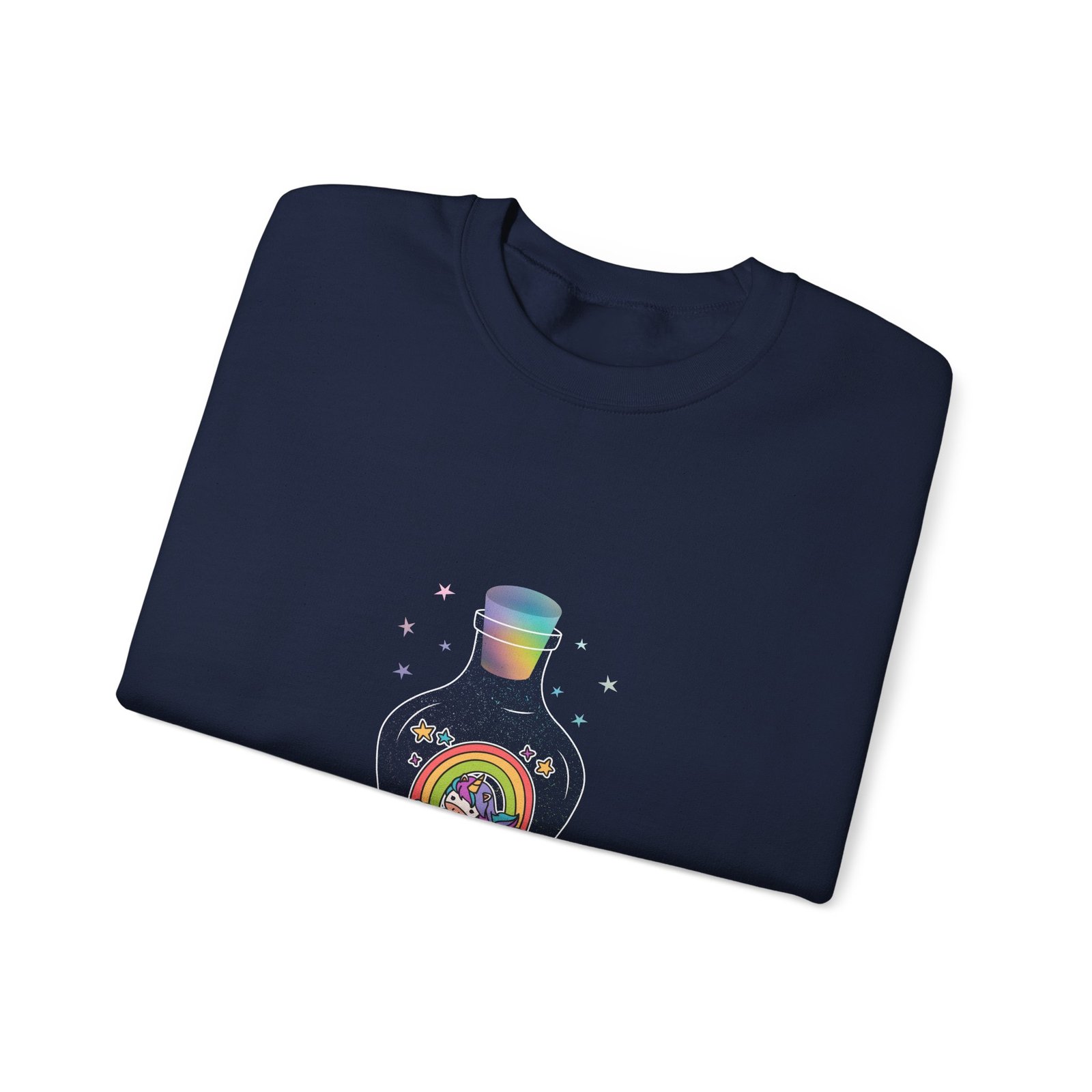 Whimsical Unicorn with Magical Sparkles and Rainbow Mane - Sweatshirt - Image 11