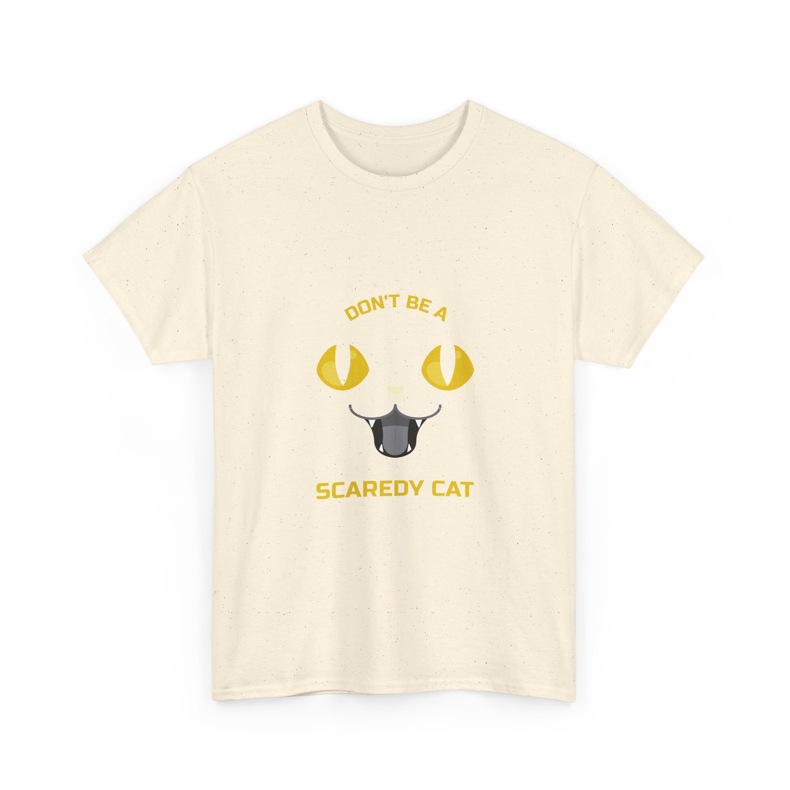 Funny Don’t Be a Scaredy Cat Cat Teasing Cartoon Design - T-shirt - Image 7