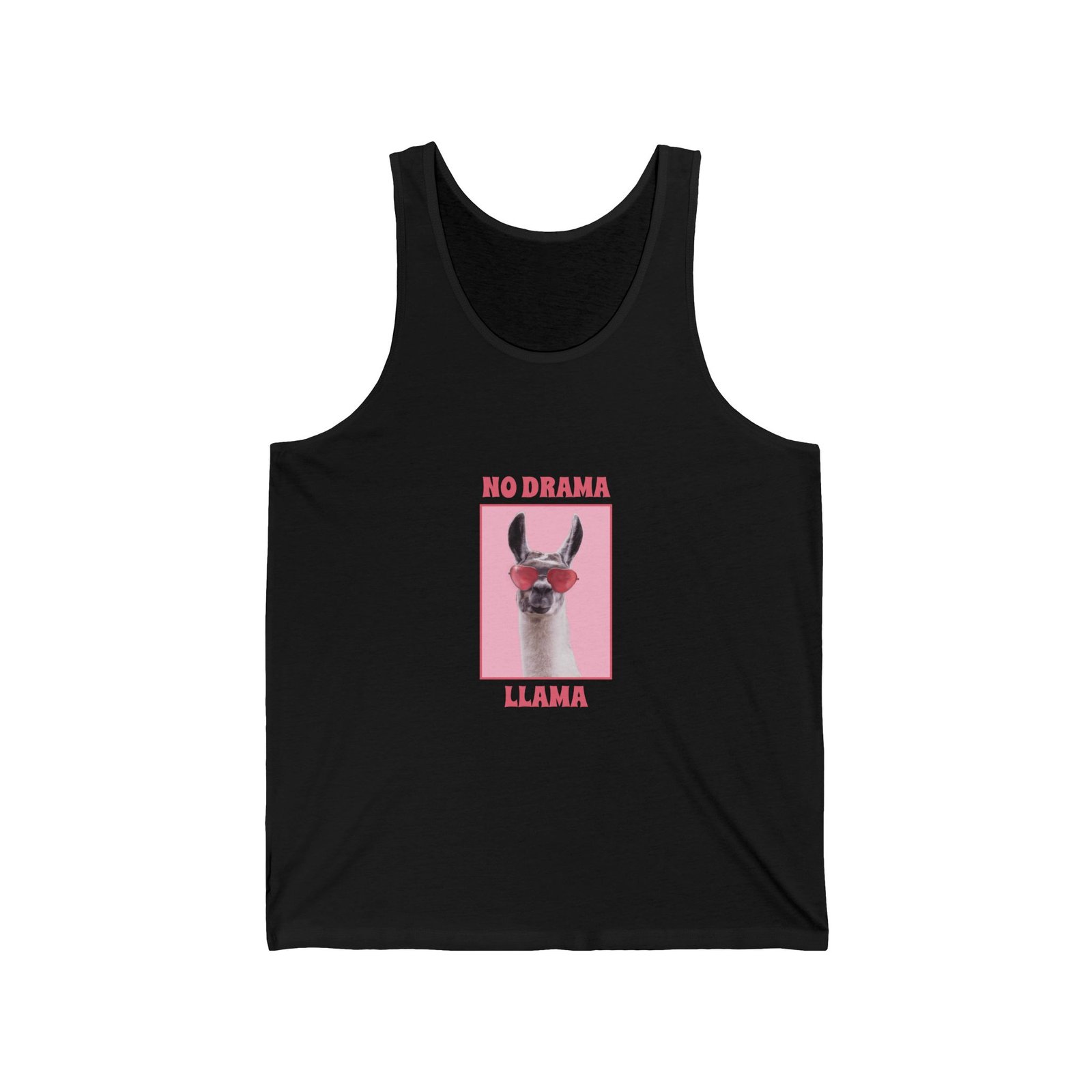 No Drama Llama Sassy Llama Illustration with Fun Attitude - Tank Top