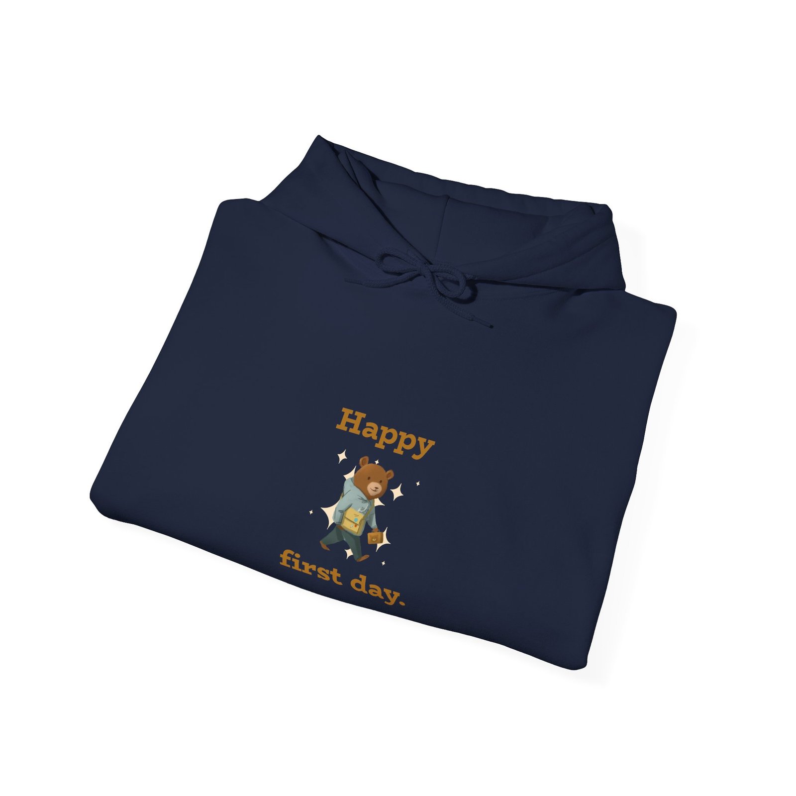 Cheerful Bear Celebrating Happy First Day Design - Hoodie - Image 12