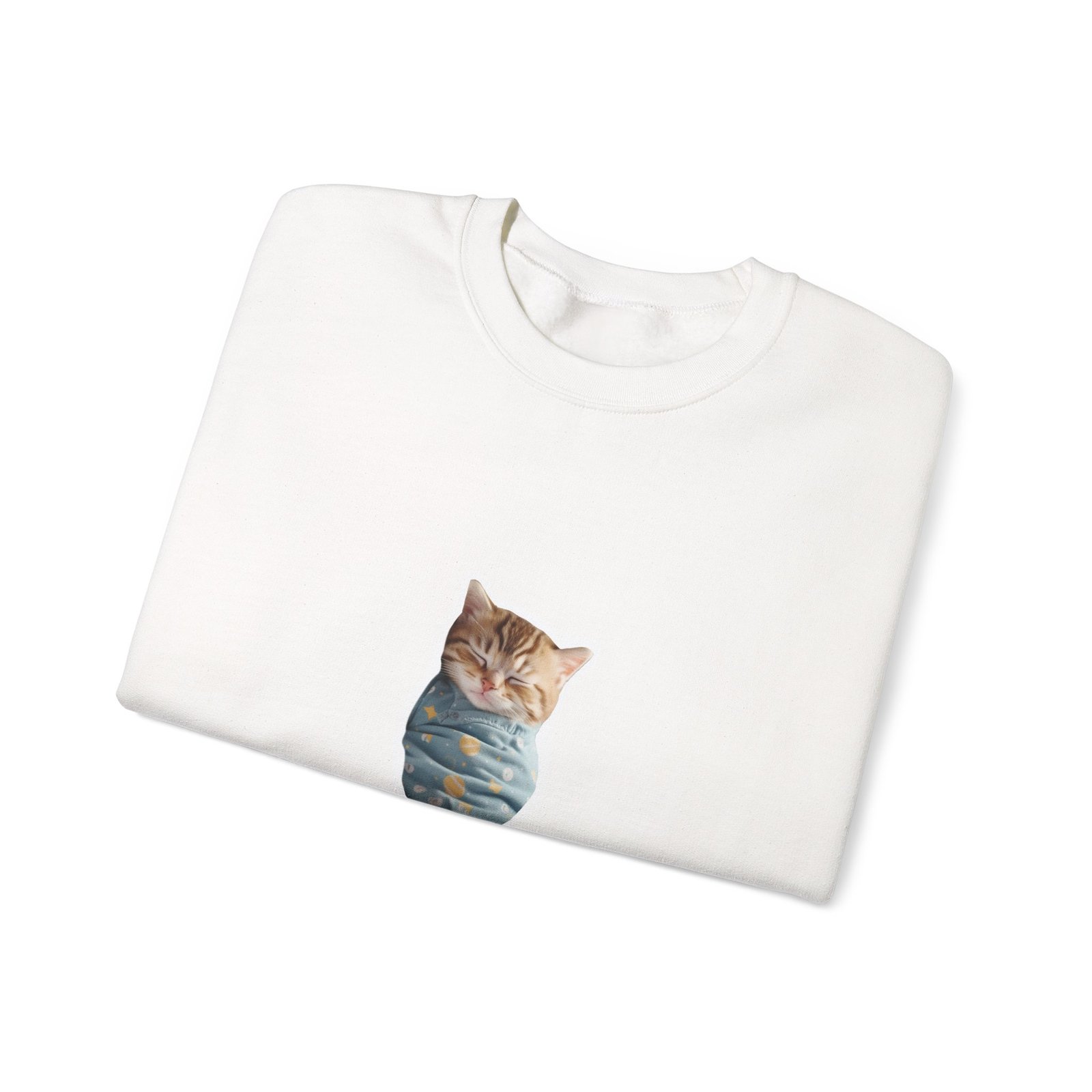 Cute Cat Illustration with "Lives Nap at a Time" Sleepy Theme - Sweatshirt - Image 3