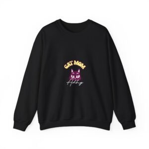 Cute Cat Mom Feline Illustration with Playful Cat Character - Sweatshirt