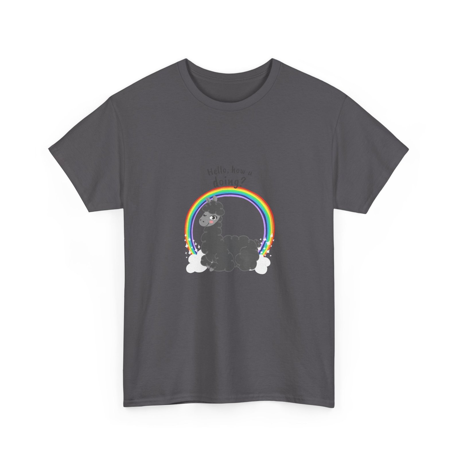 Cute Hello How U Doing Friendly Alpaca Illustration - T-shirt - Image 7