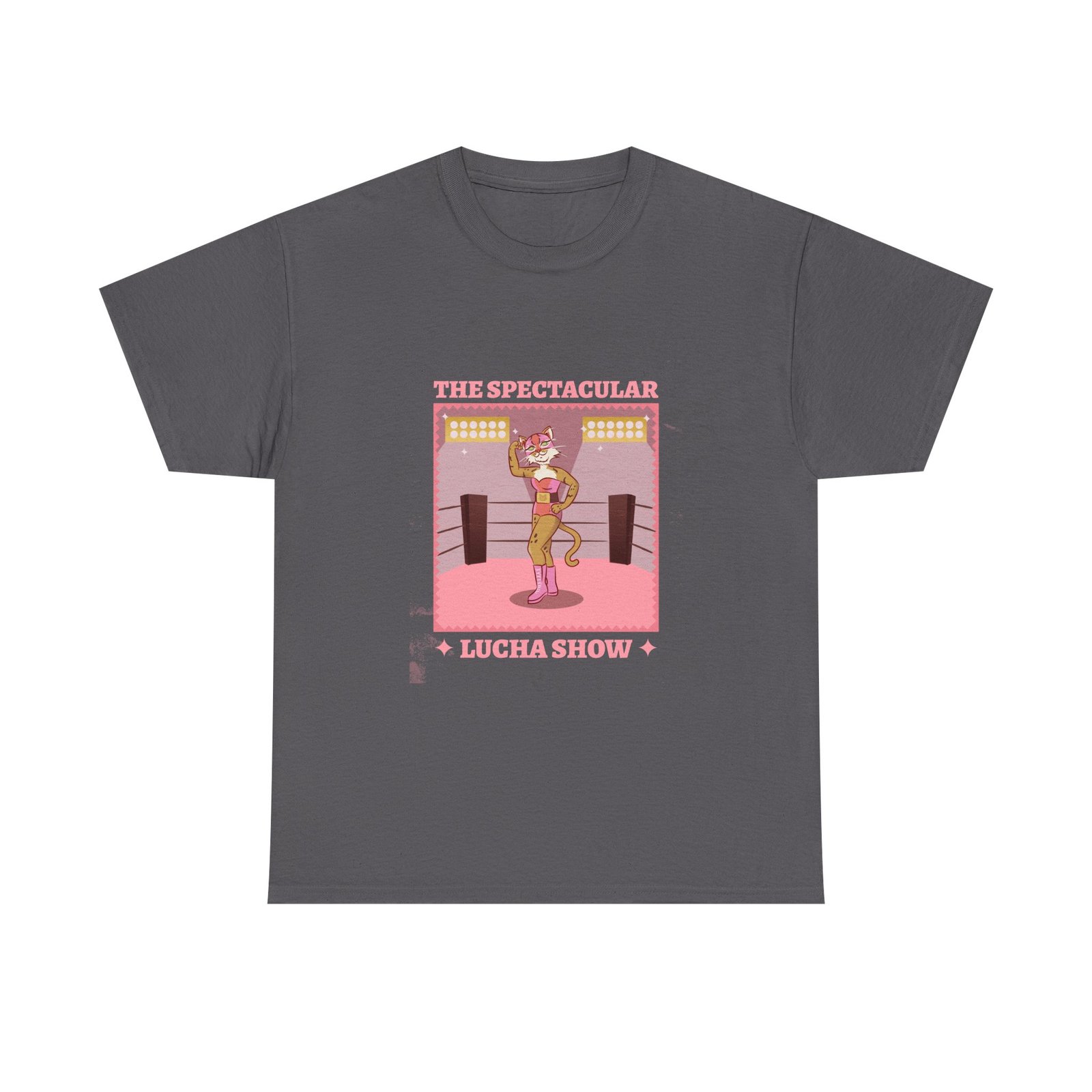 The Spectacular Lucha Show Cat Athletic Design - T-shirt - Image 5