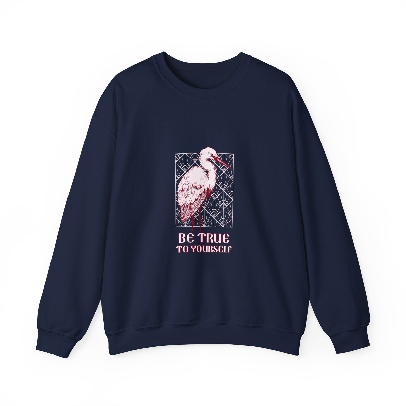 Be True To Yourself Inspirational Stork Elegant Design - Sweatshirt - Image 9