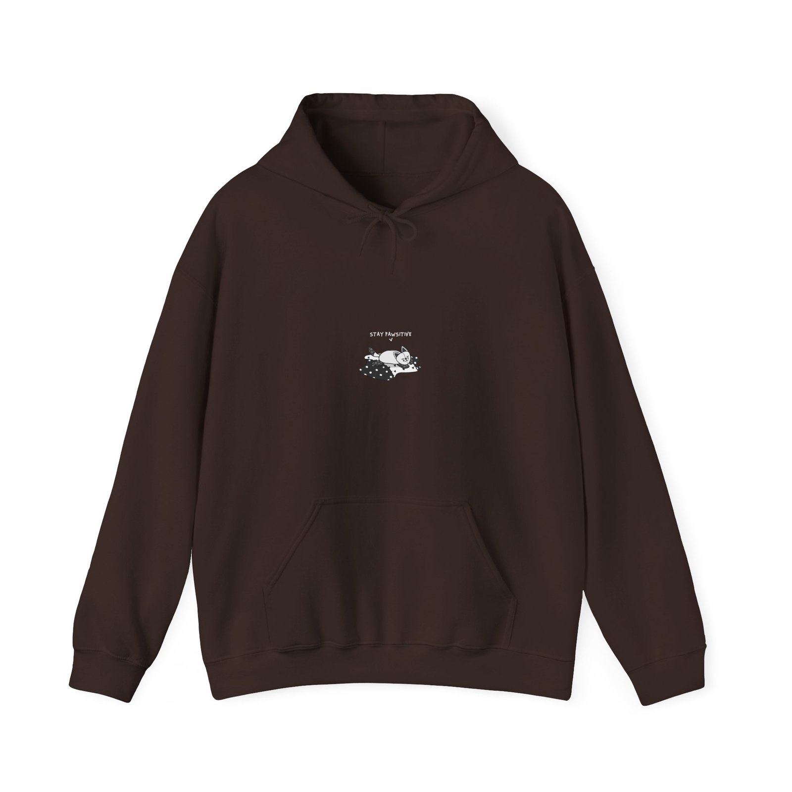Stay Pawsitive Cat Hopeful Inspirational Design - Hoodie - Image 5
