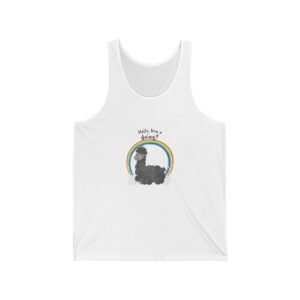 Cute Friendly Alpaca Saying Hello How U Doing Design - Tank Top