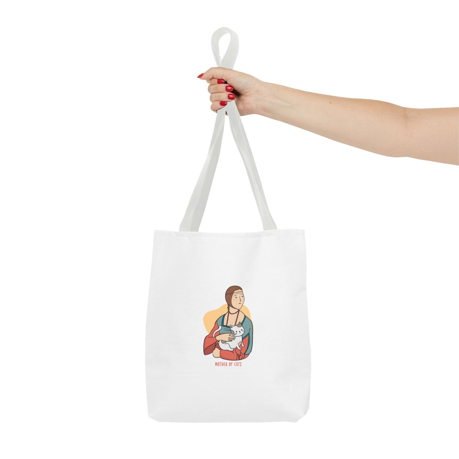 Mother of Cats Playful Feline Queen Graphic - Tote Bag - Image 4