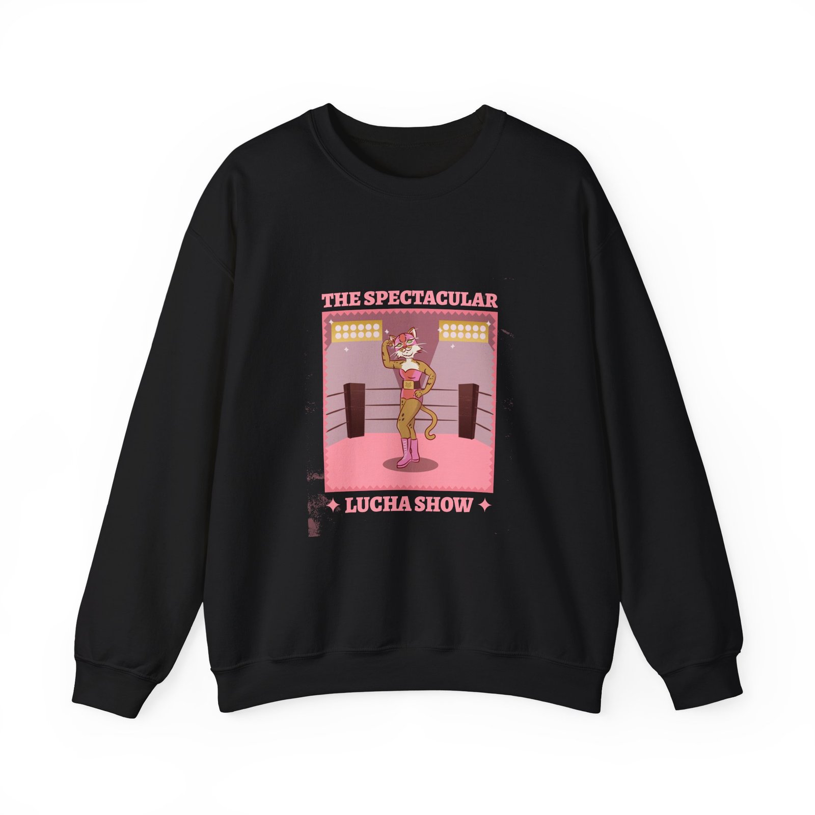 The Spectacular Lucha Show Cat Athletic Design - Sweatshirt