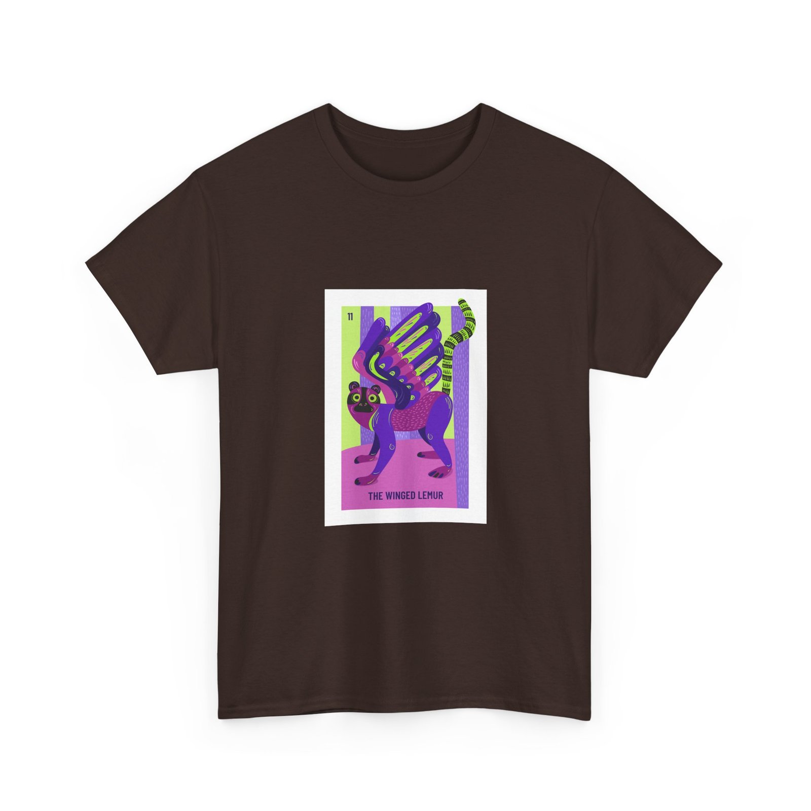 Colorful Winged Lemur Artistic Illustration - T-shirt - Image 3