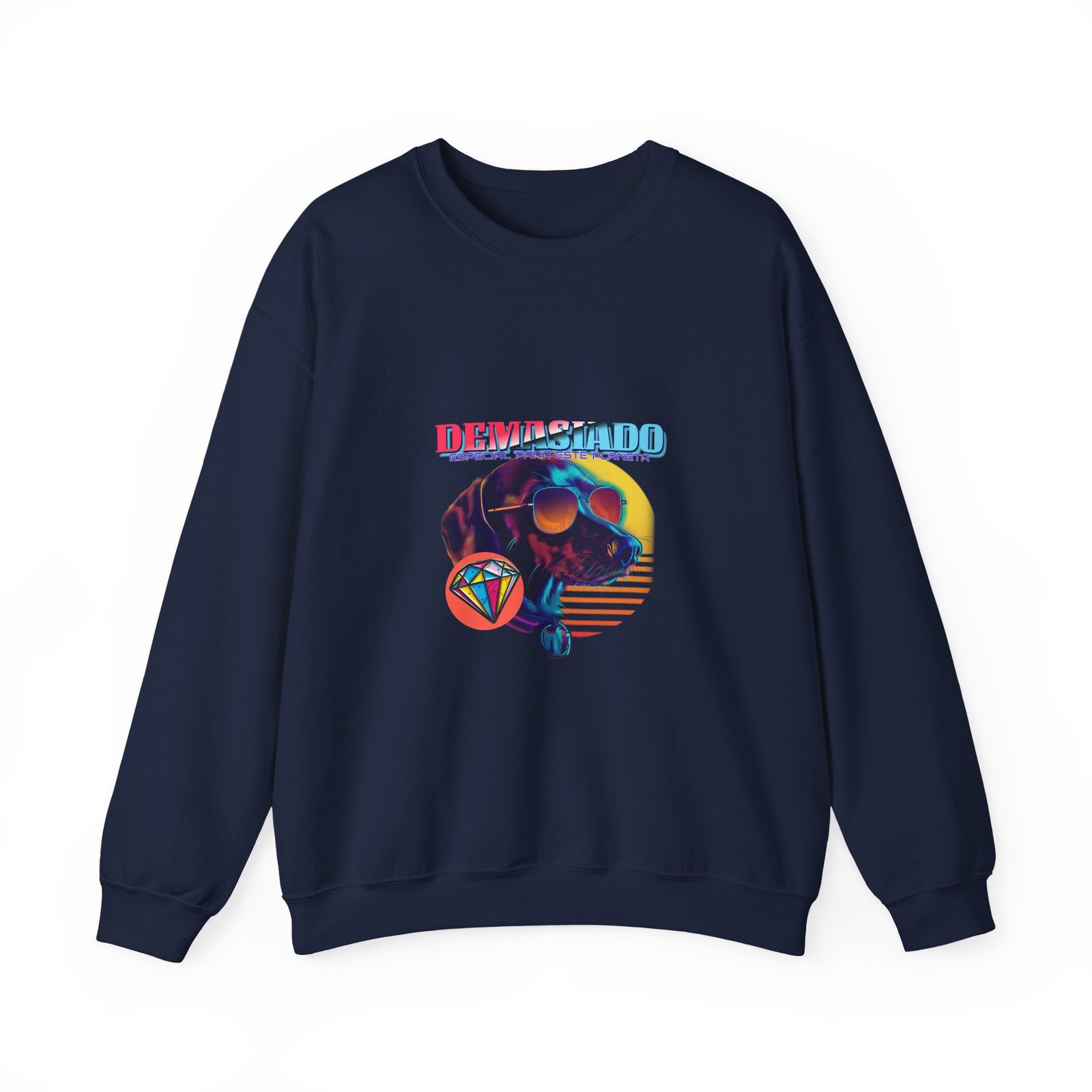 Demasiado Dog Stylish Cool Graphic Design - Sweatshirt - Image 9