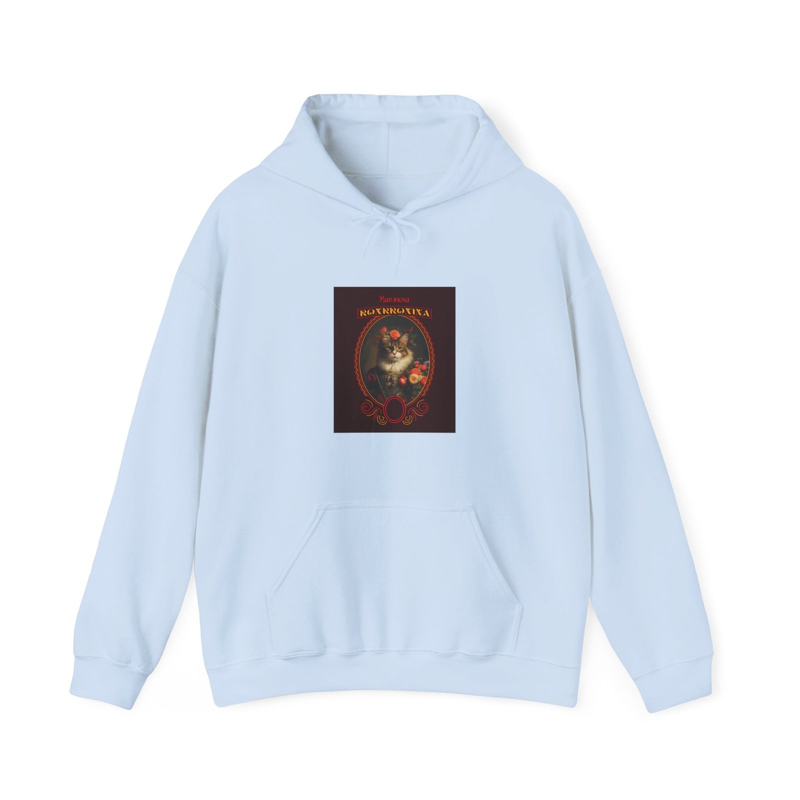 Baronessa Murronika Vintage Cat Illustration with Elegant Flair - Hoodie - Image 9