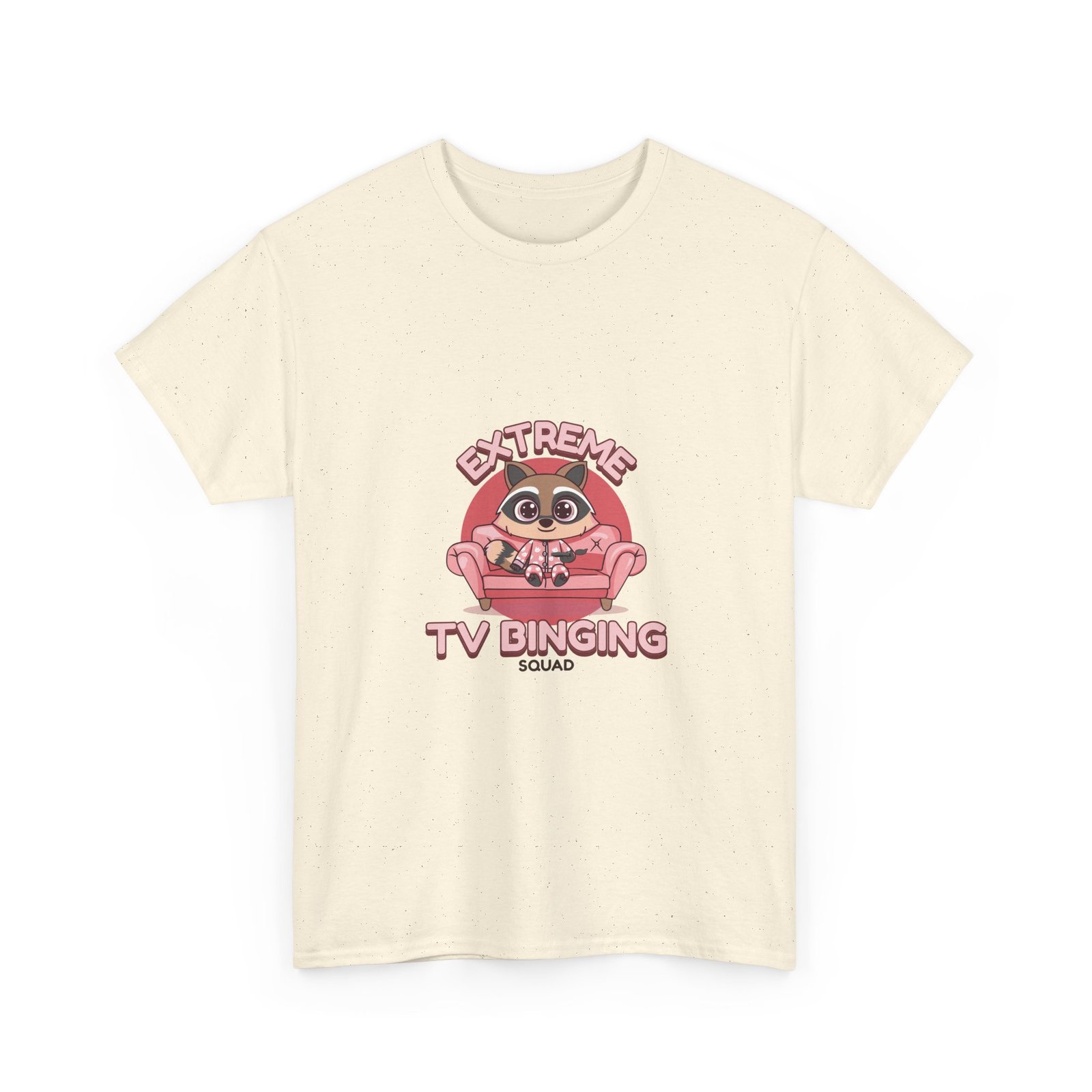 Extreme TV Binging Squad Raccoon Gamer Graphic - T-shirt - Image 7