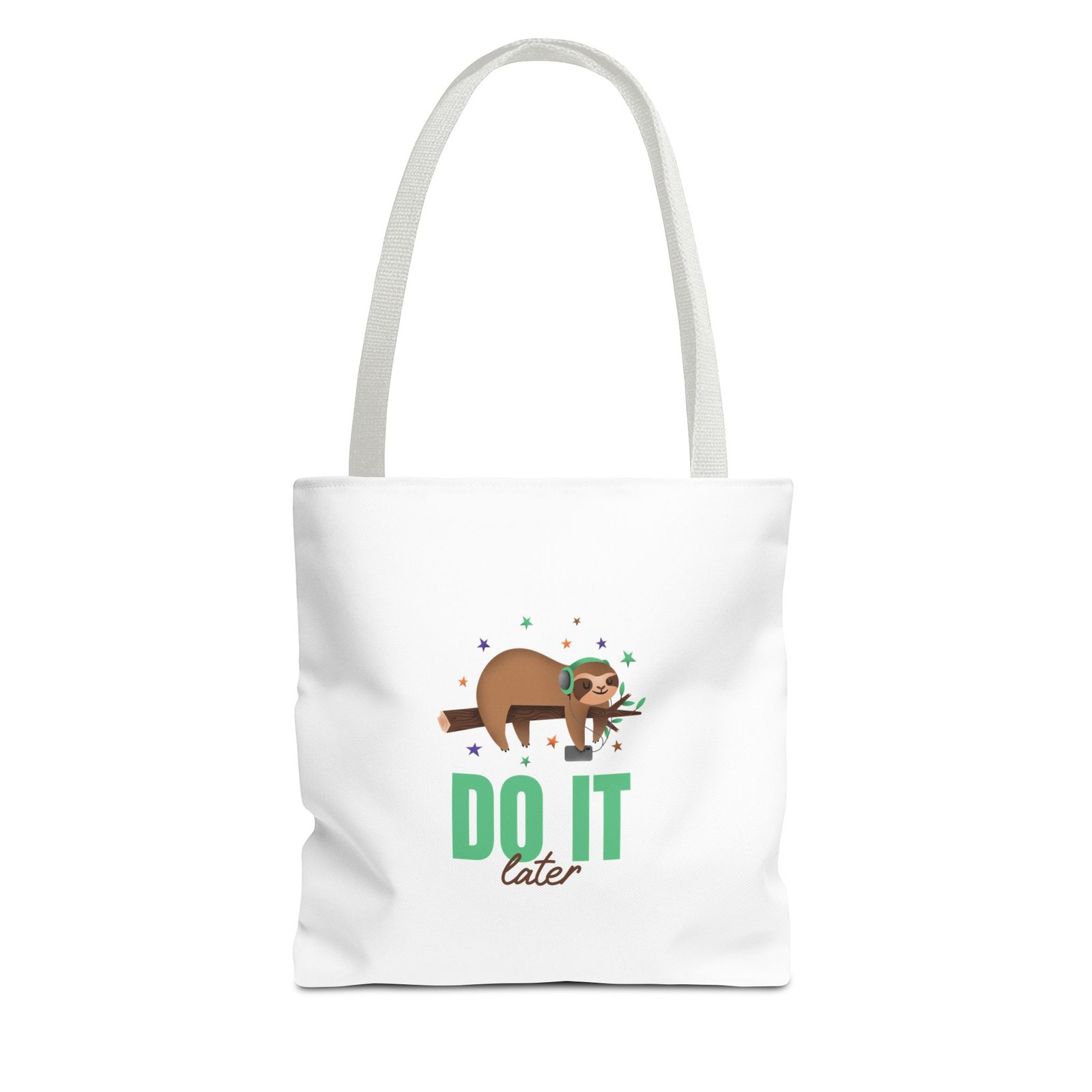 Do It Later Sloth Lazy Cartoon Illustration - Tote Bag