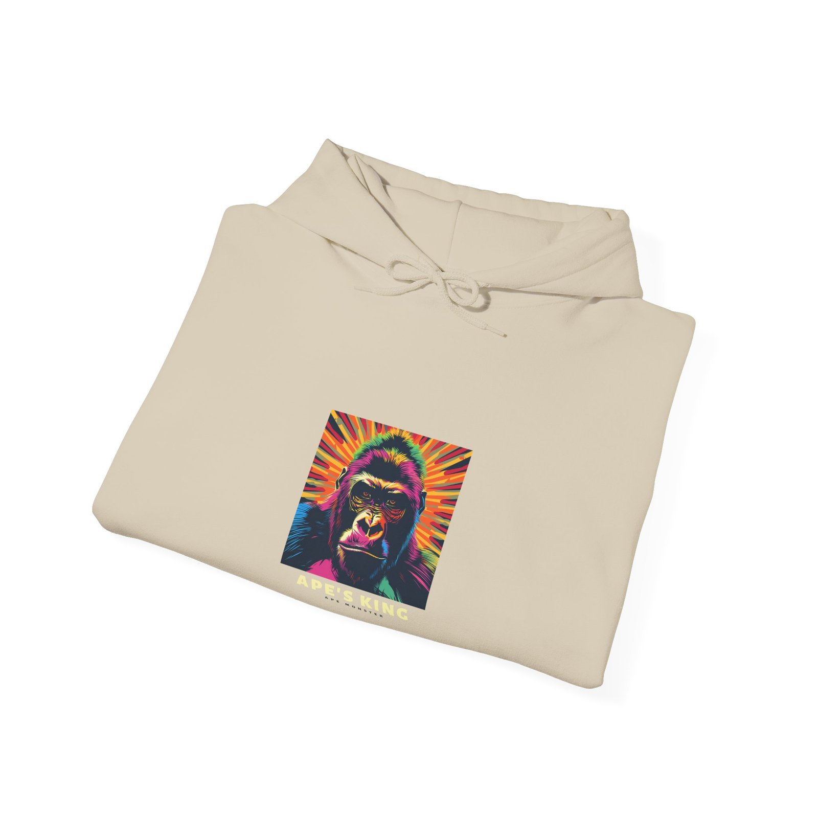 Apes King Gorilla Powerful Majestic Primate Illustration - Hoodie - Image 8