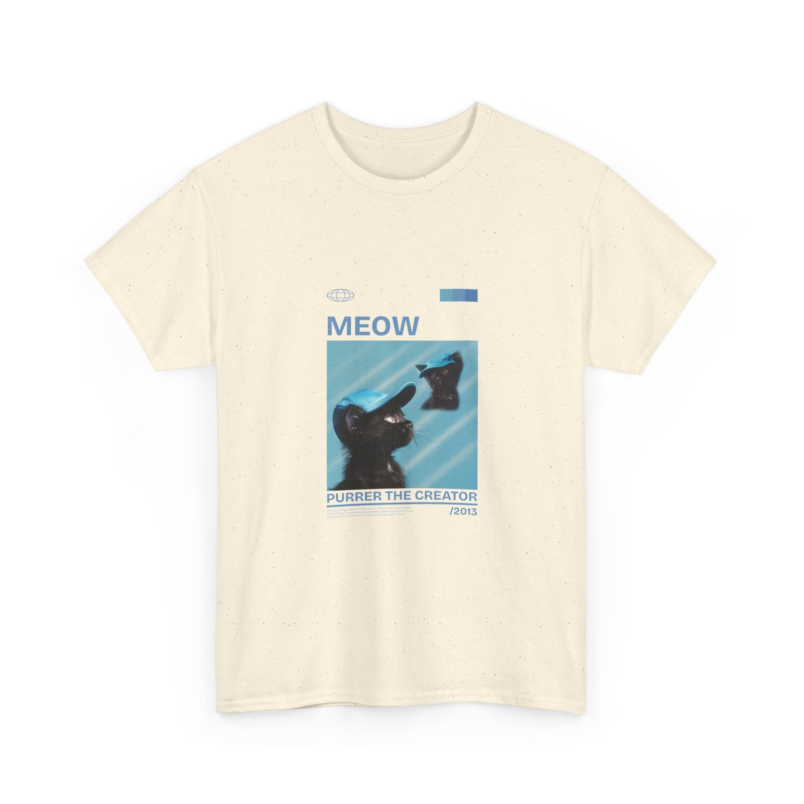 Playful Meow Cat Creator Graphic with Whiskers and Paws - T-shirt - Image 7