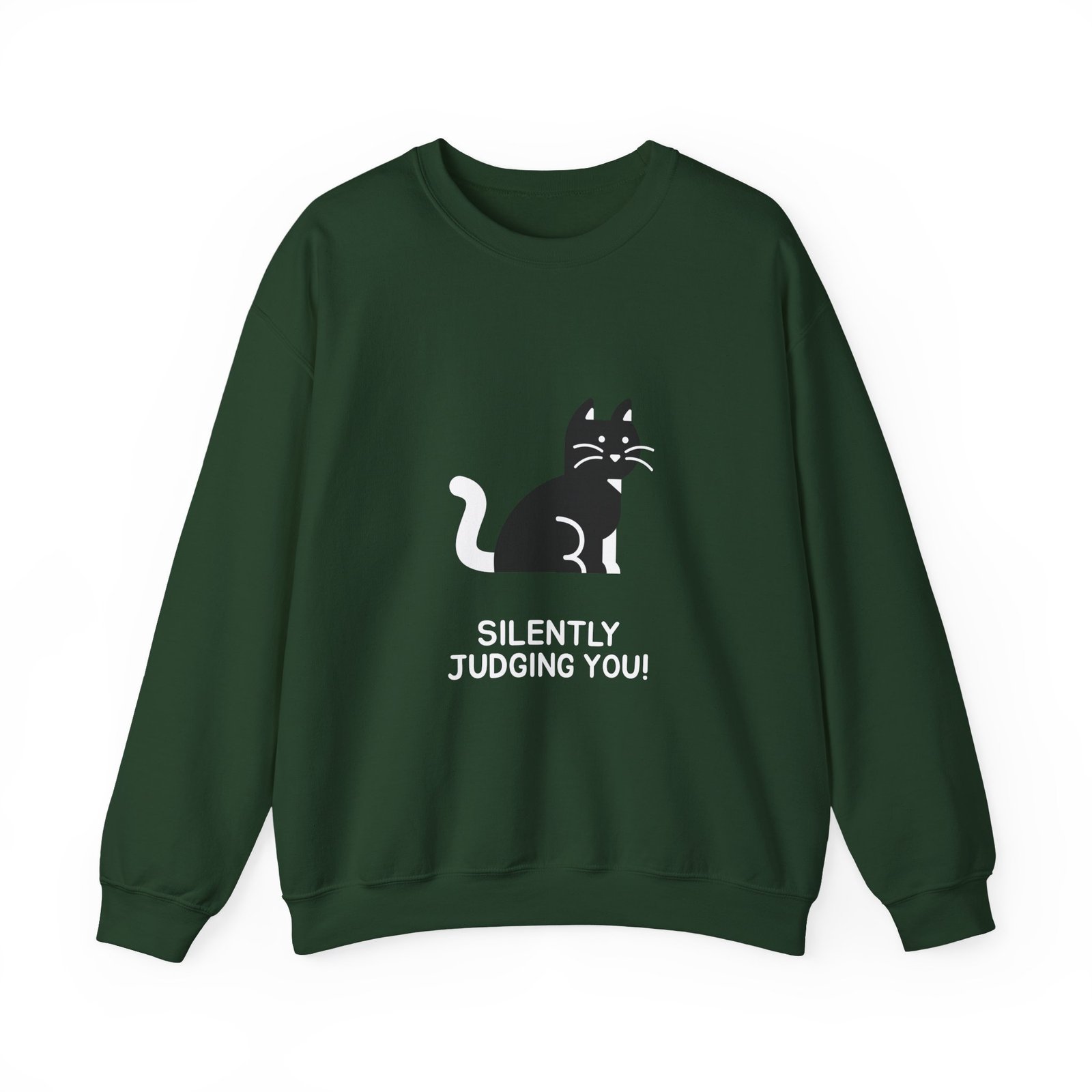 Silently Judging You Cat Sarcastic Funny Graphic - Sweatshirt - Image 5