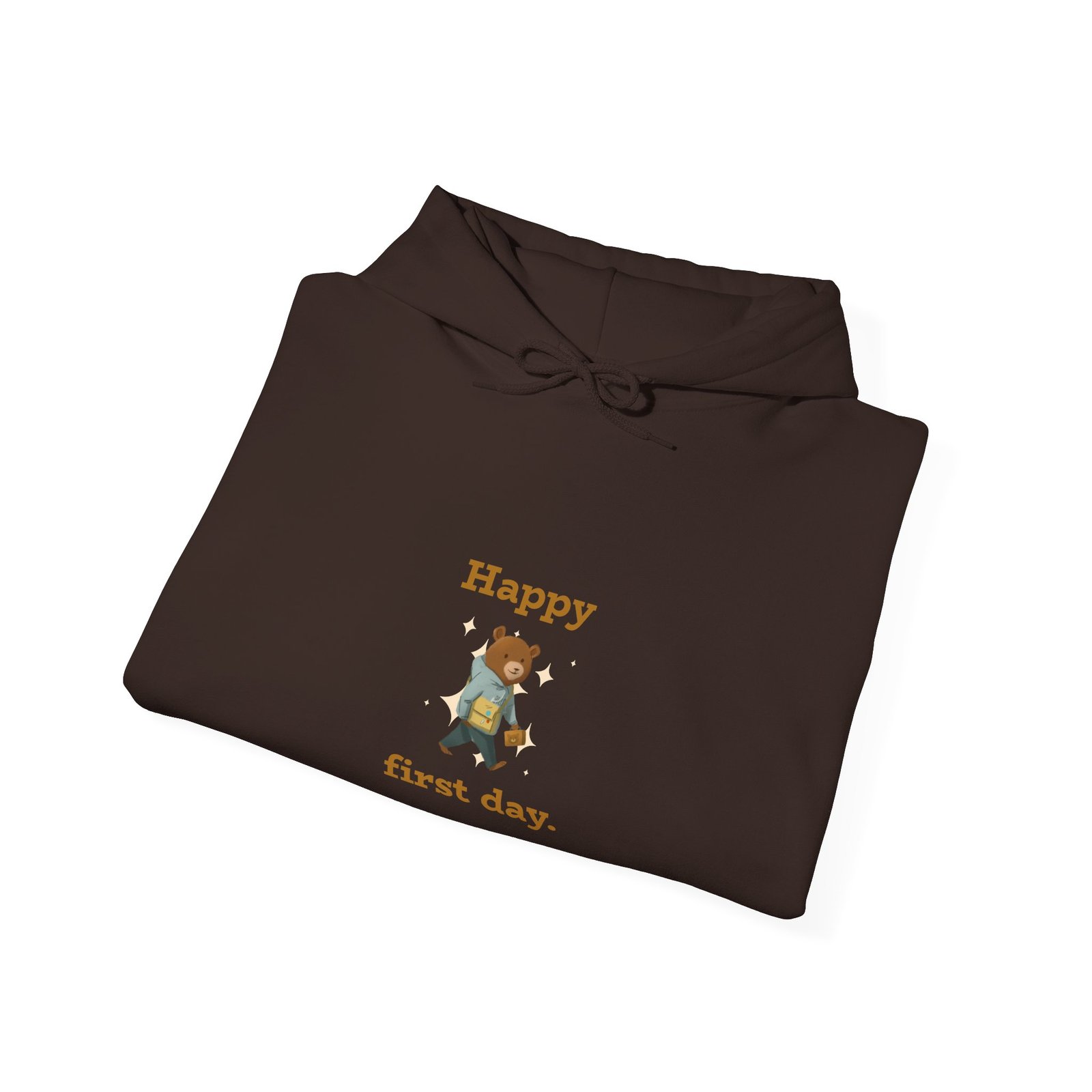 Cheerful Bear Celebrating Happy First Day Design - Hoodie - Image 8