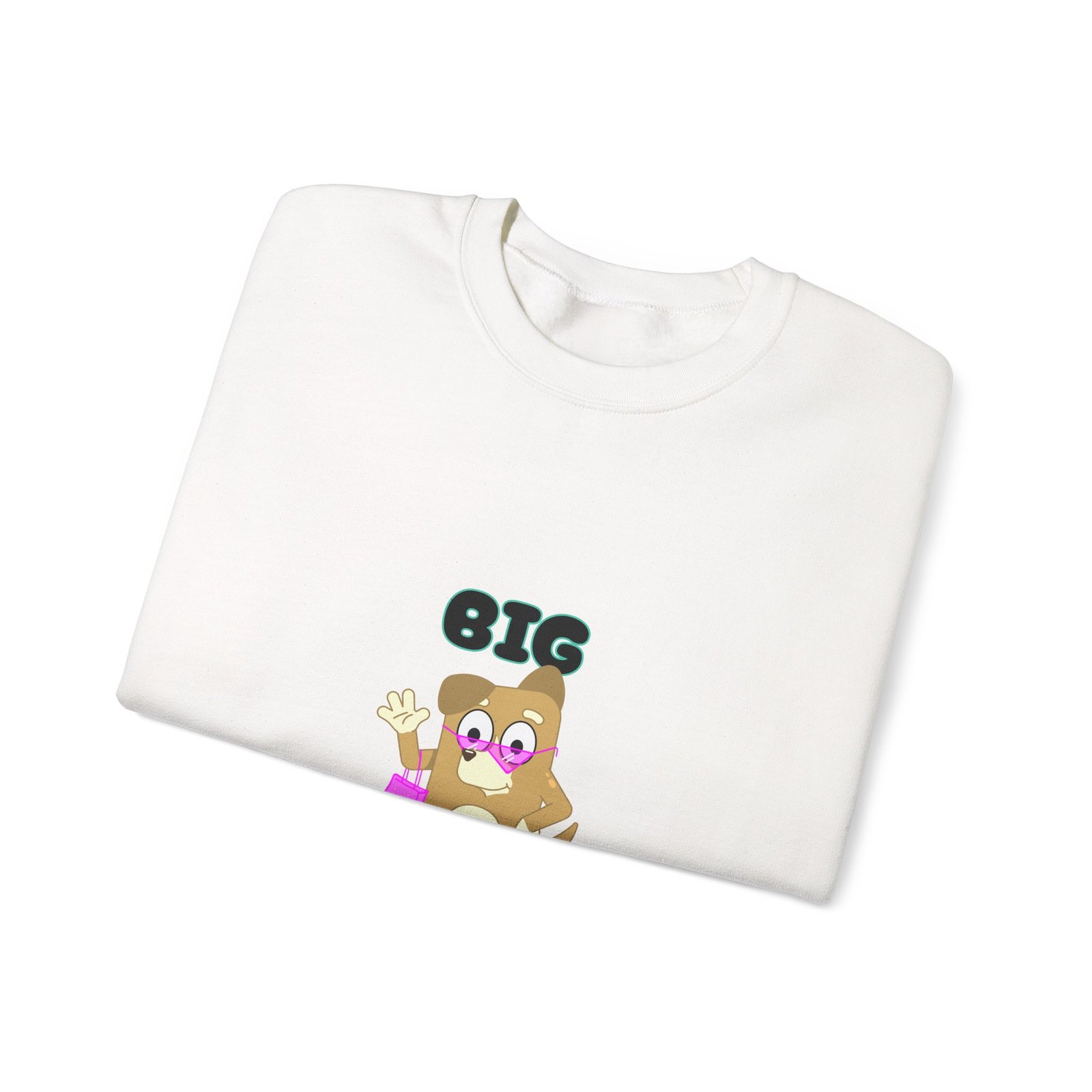 Big Gurl Squirrel Shopper Cartoon with Groceries and Bag - Sweatshirt - Image 3