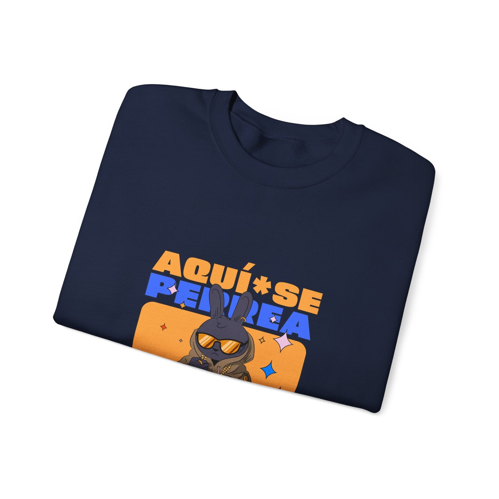 AQUÍ SE PERREA Bunny Urban Streetwear Graphic Design - Sweatshirt - Image 11