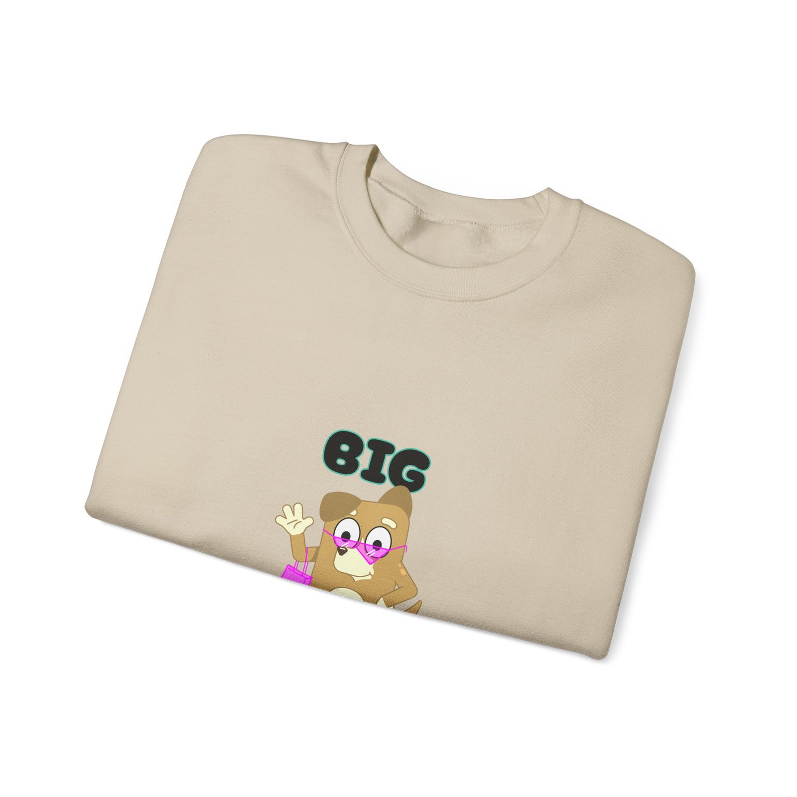 Big Gurl Squirrel Shopper Cartoon with Groceries and Bag - Sweatshirt - Image 7