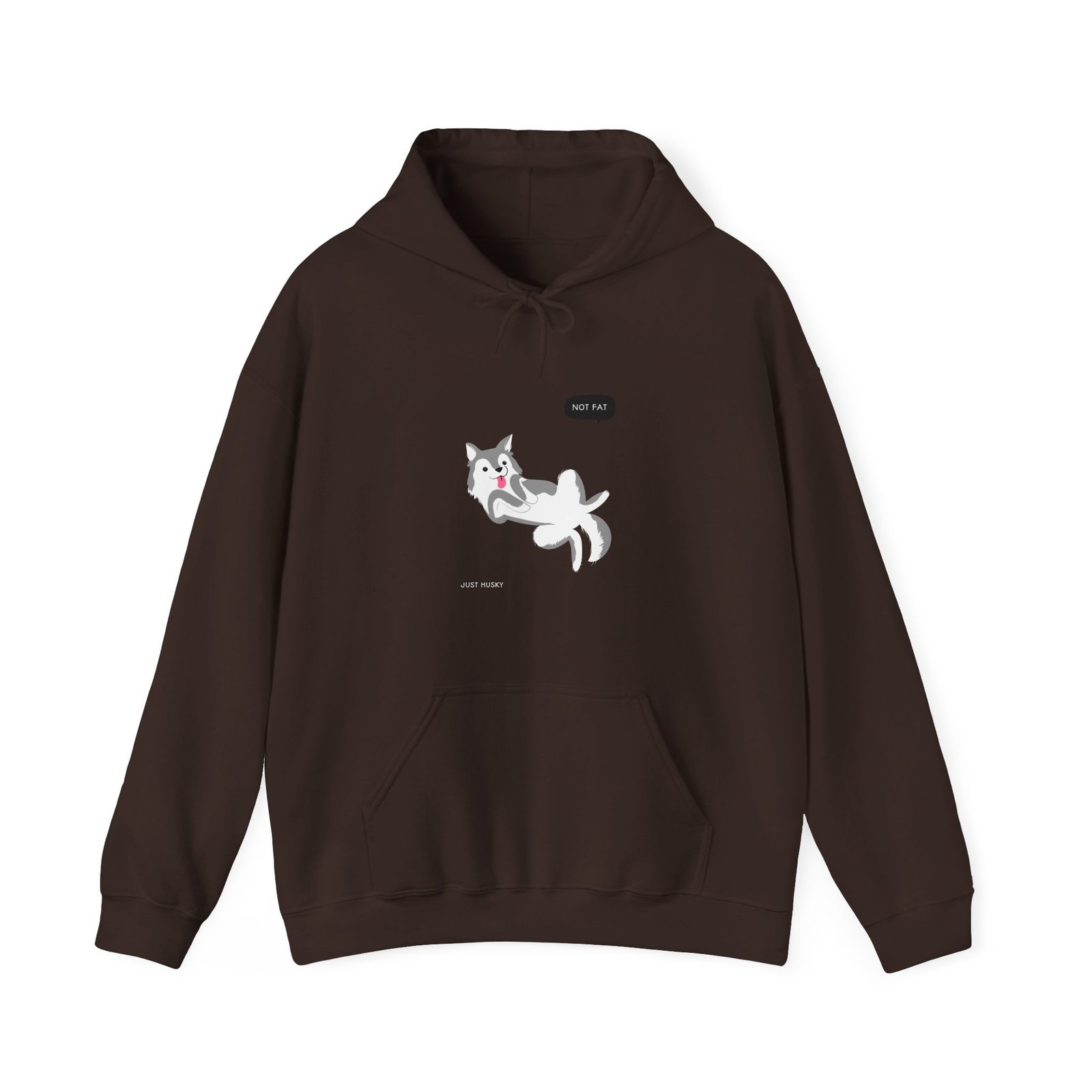 Not Fat Just Husky Dog Fluffy Cute Graphic Design - Hoodie - Image 5