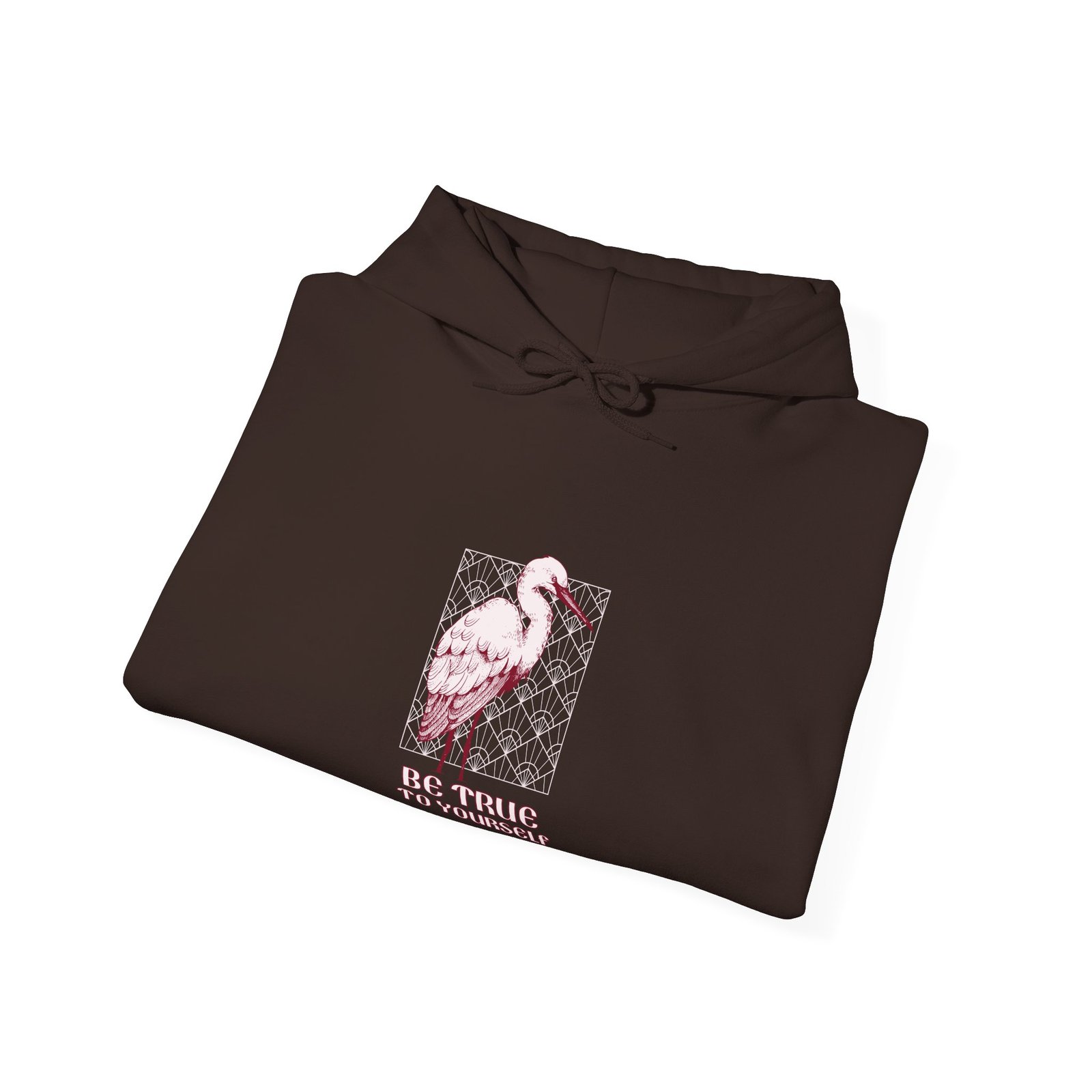 Be True To Yourself Inspirational Stork Elegant Design - Hoodie - Image 8