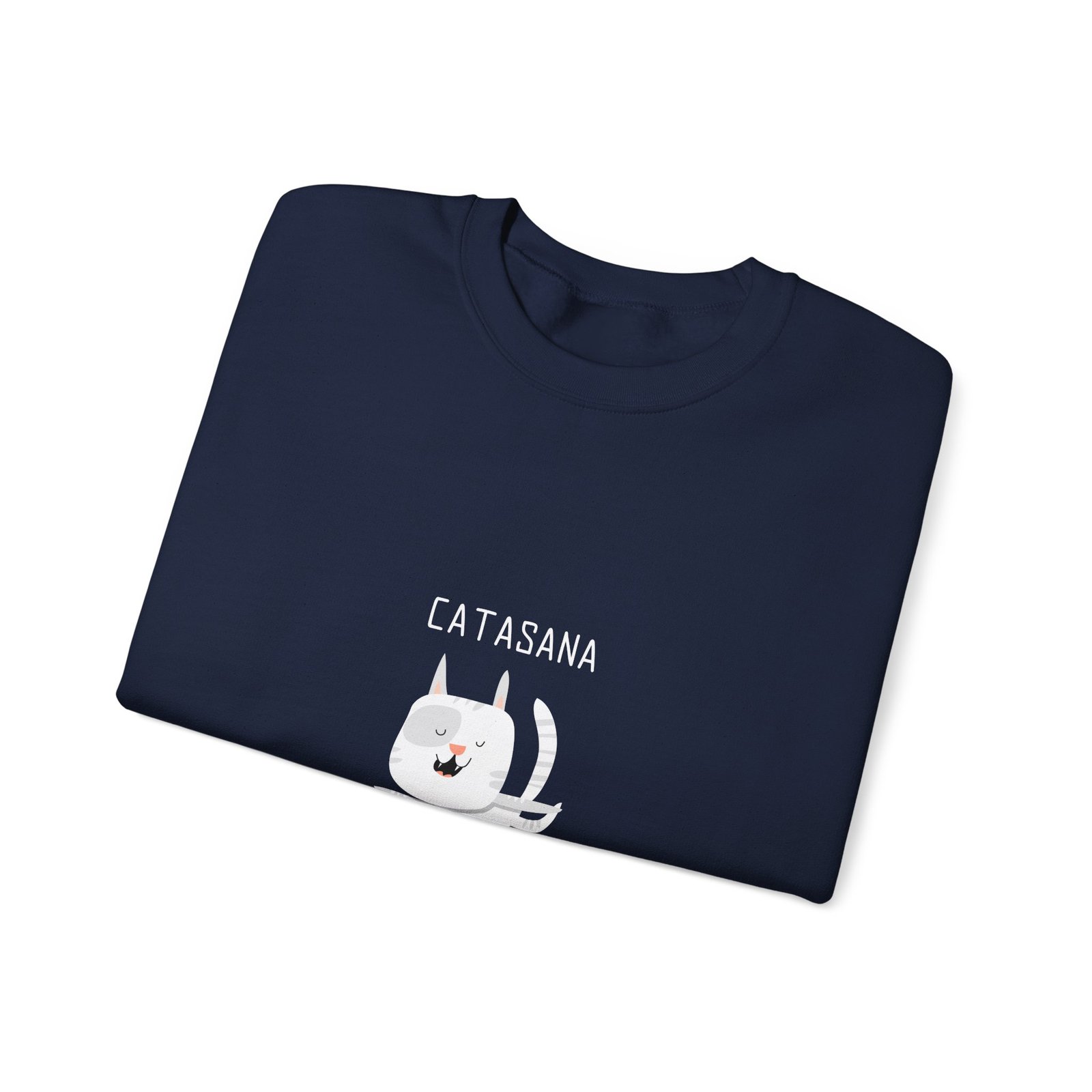 Cat Doing Yoga Asana in Peaceful Zen Pose Illustration - Sweatshirt - Image 11