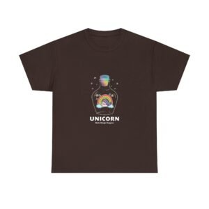 Whimsical Unicorn with Magical Sparkles and Rainbow Mane - T-shirt