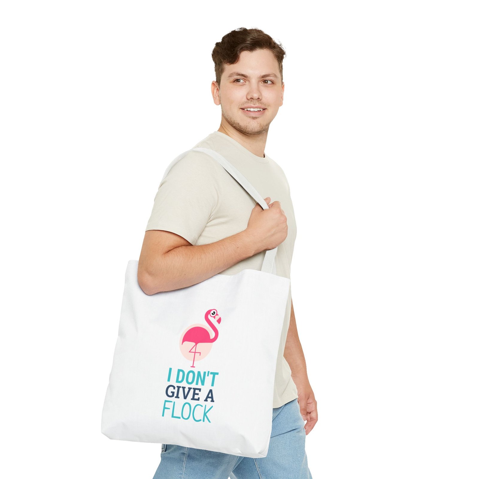 I Don’t Give A Flock Flamingo Sassy Graphic - Tote Bag - Image 11