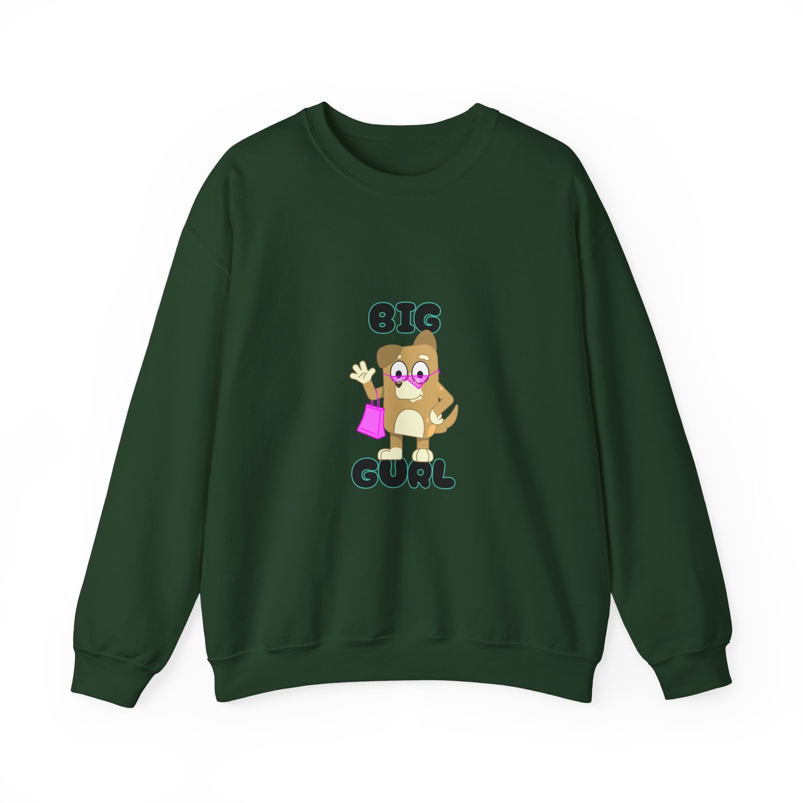 Big Gurl Squirrel Shopper Cute Animal Cartoon Art - Sweatshirt - Image 5