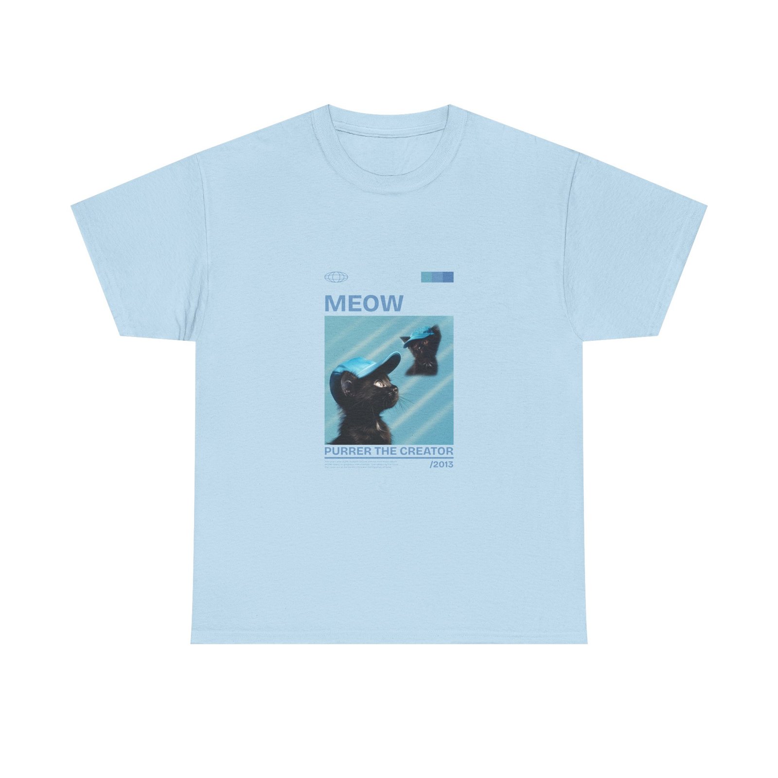 Playful Meow Cat Creator Graphic with Whiskers and Paws - T-shirt - Image 9