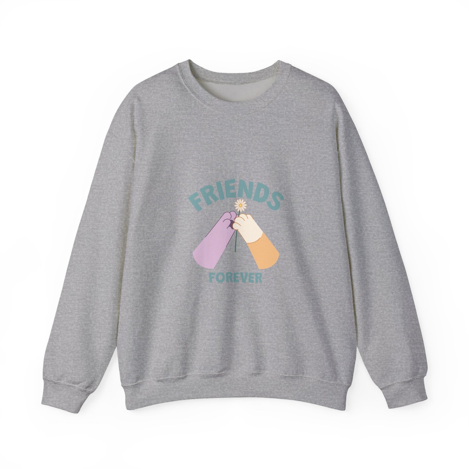 Friends Forever Animal Friends Cute Cartoon Illustration - Sweatshirt - Image 9