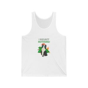 No Regrets Dog with Bold Typography and Playful Expression - Tank Top