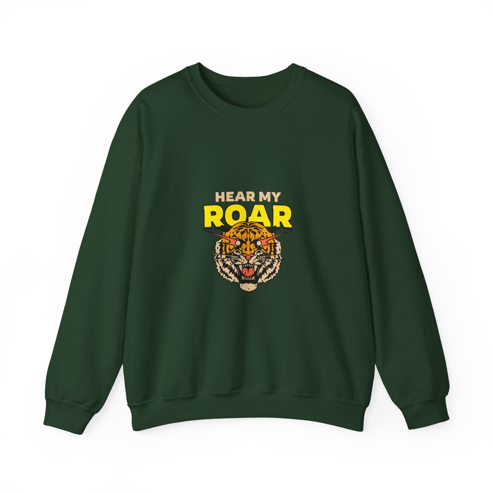 HEAR MY ROAR Fierce Tiger Bold Graphic Design - Sweatshirt - Image 5