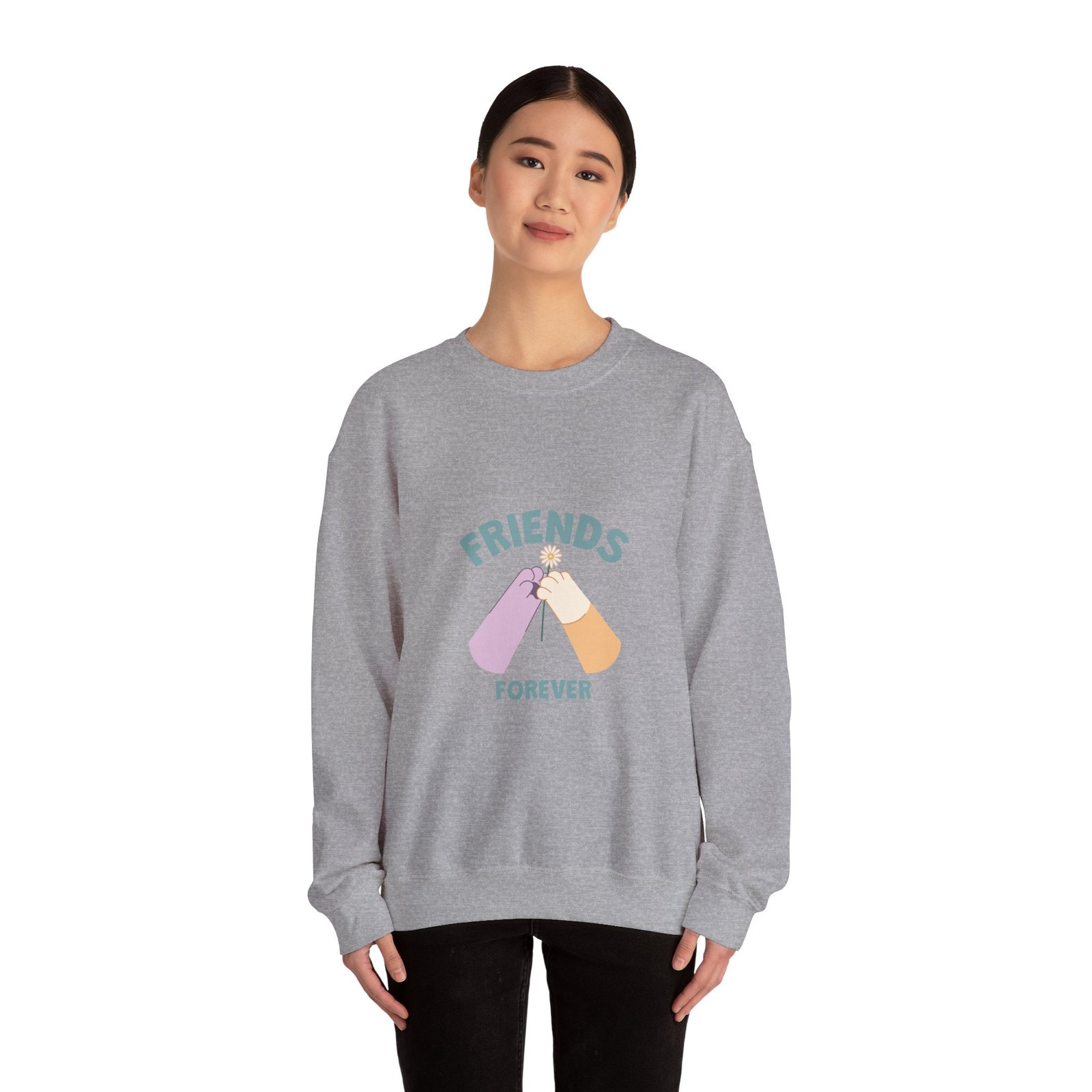 Friends Forever Animal Friends Cute Cartoon Illustration - Sweatshirt - Image 12