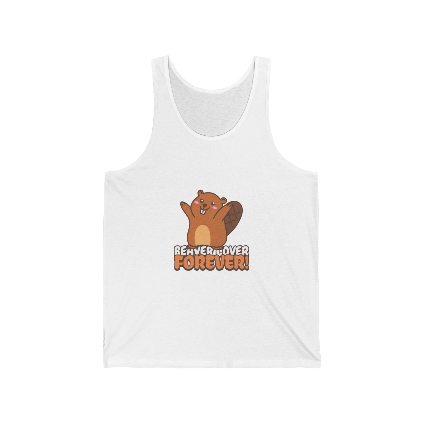 Beaver Lover Forever Happy Cute Cartoon Beaver Design - Tank Top