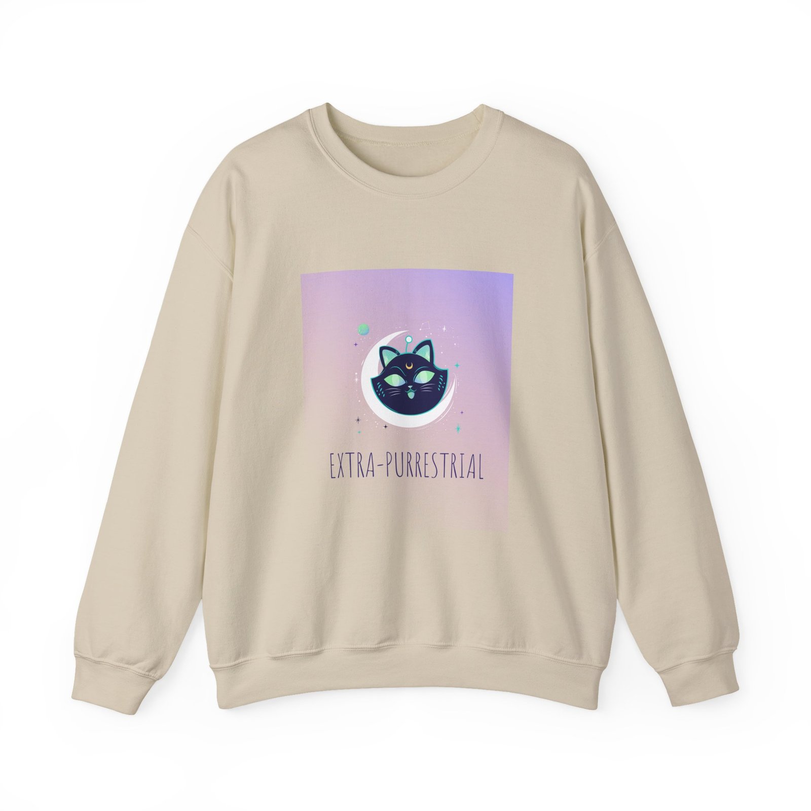 Extra Terrestrial Cat in Cosmic Space Design - Sweatshirt - Image 5