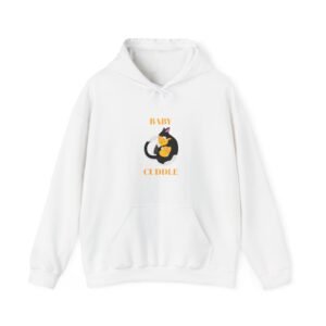 Adorable Baby Cuddling a Cozy Cat Illustration - Hoodie