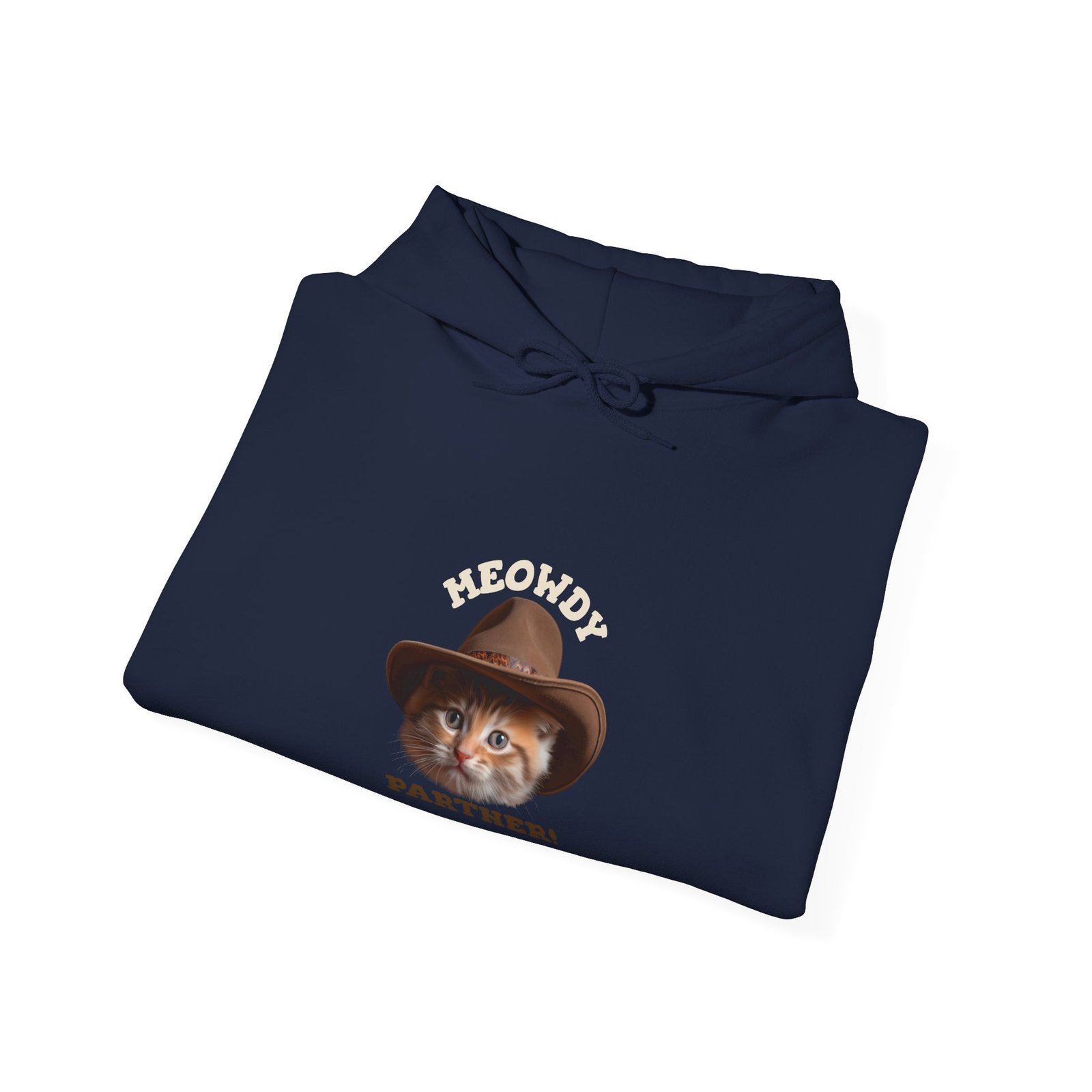 Meowdy Partner Cat Western Cowboy Illustration - Hoodie - Image 12