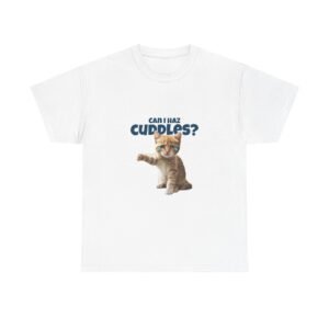 Cute Can I Haz Cuddles Cat Adorable Cartoon Design - T-shirt
