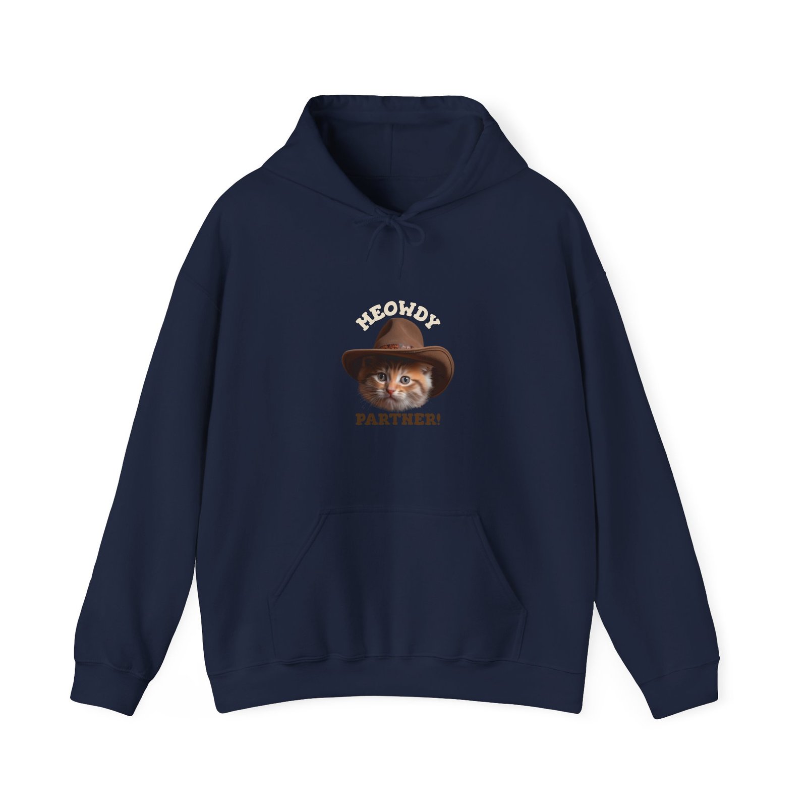 Meowdy Partner Cat Western Cowboy Illustration - Hoodie - Image 9