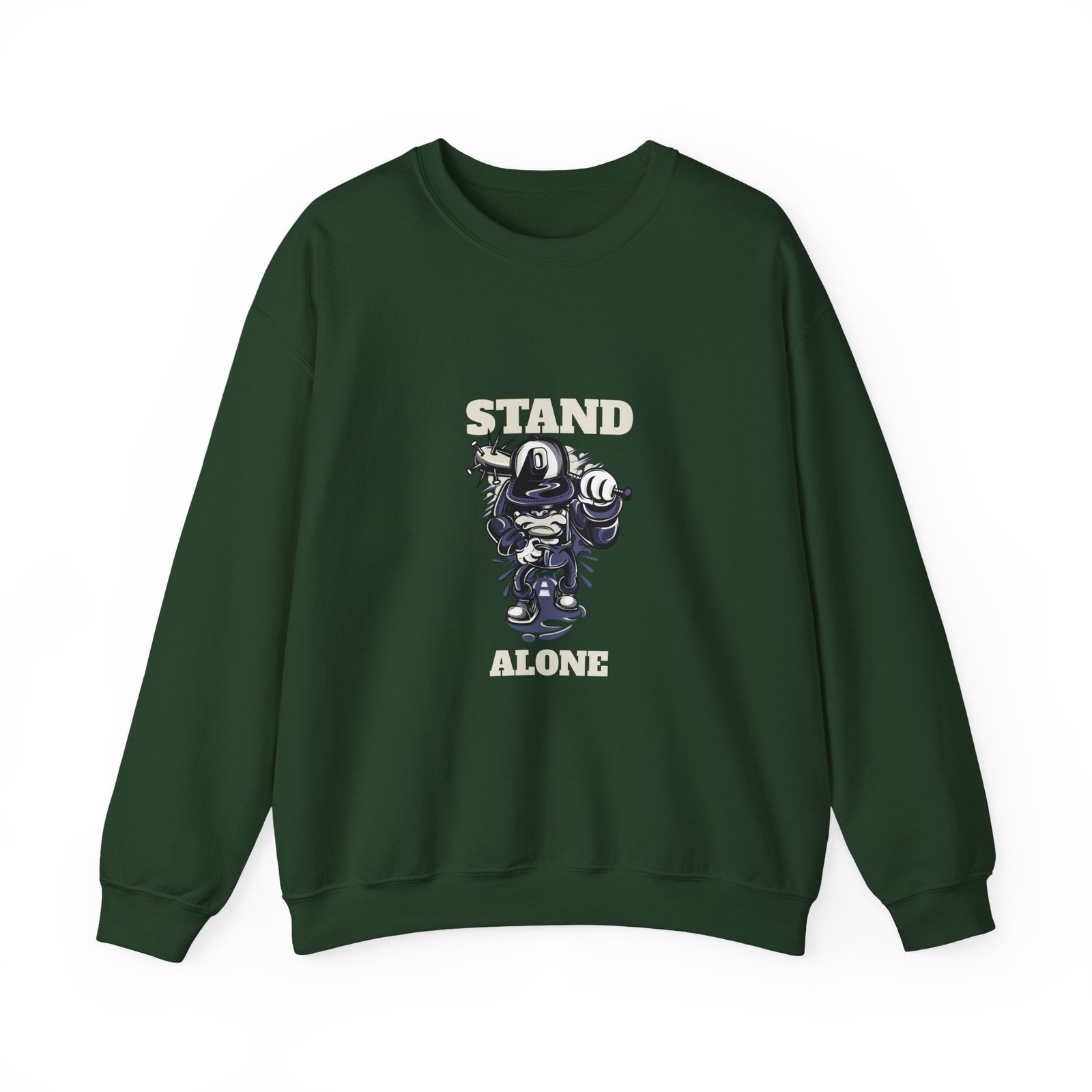 Stand Alone Robot Illustration Featuring a Lonely Futuristic Machine - Sweatshirt - Image 5